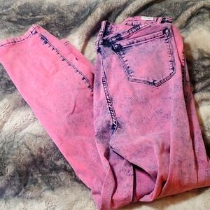 Punk Acid-Wash Jeans